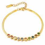 Rainbow CZ Bracelet – 18k Gold Waterproof