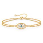 Evil Eye Bracelet - 18K Gold & Waterproof