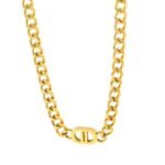 Elegant Link Pendant Necklace - 18K Gold Finish