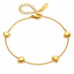 Heart Charm Bracelet – Tarnish-Free 18K Gold