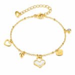 18k Gold-Plated Heart Charm Bracelet