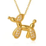 Balloon Dog Pendant Necklace – 18K Gold & Waterproof
