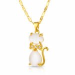 18k Gold Cat Pendant Necklace